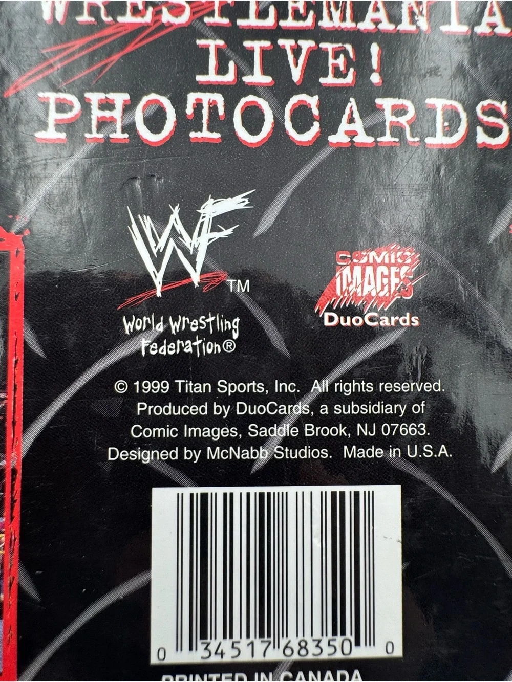 1999 WWF WrestleMania‎ Live Photocard Album Binder EMPTY No Cards WWE Vintage